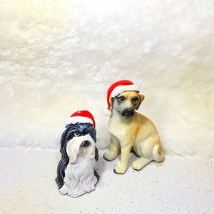 Vintage Christmas Dog pair
